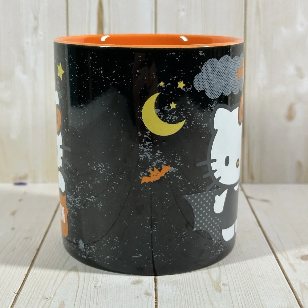 2023 HELLO KITTY By Sanrio **Happy Halloween** Bat Kitty Large Coffee Mug Black